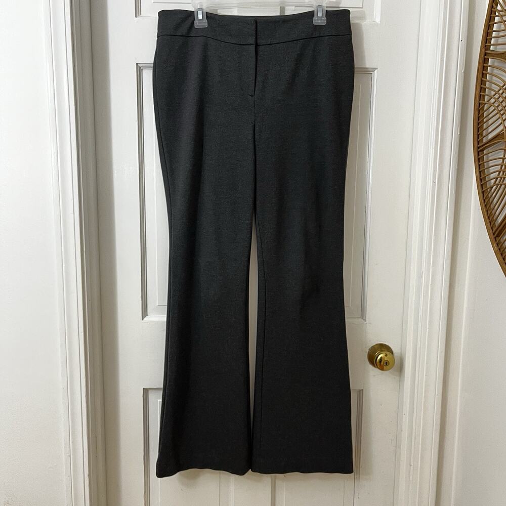 Talbots Gray Pants Womens 10 Flare Minimalist Career Classic Stretch Bootcut